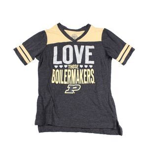 Purdue Love Those Boilermakers Girls Size M V-Neck T-Shirt Youth Medium 7/8